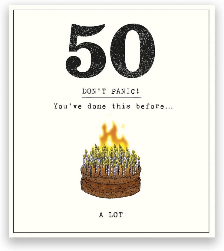 Etched 50th Birthday Card