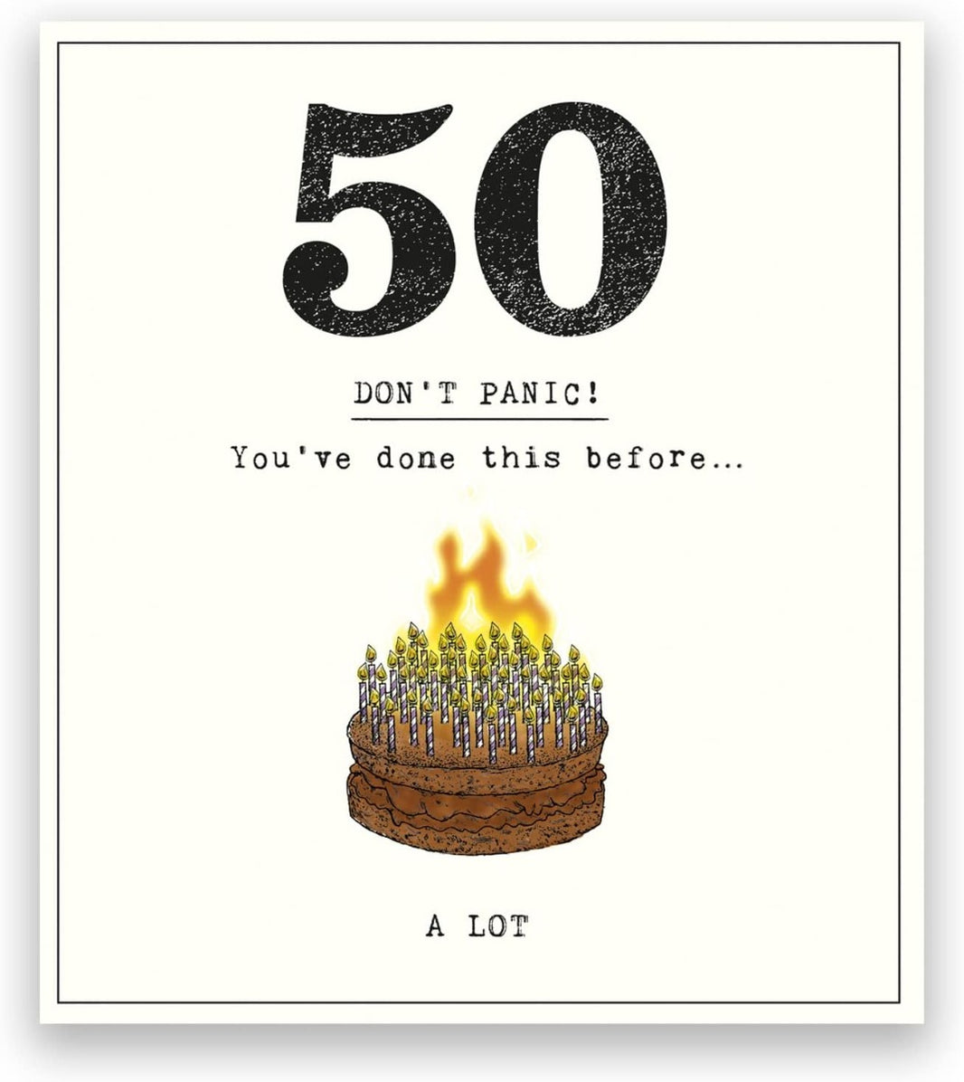 Etched 50th Birthday Card