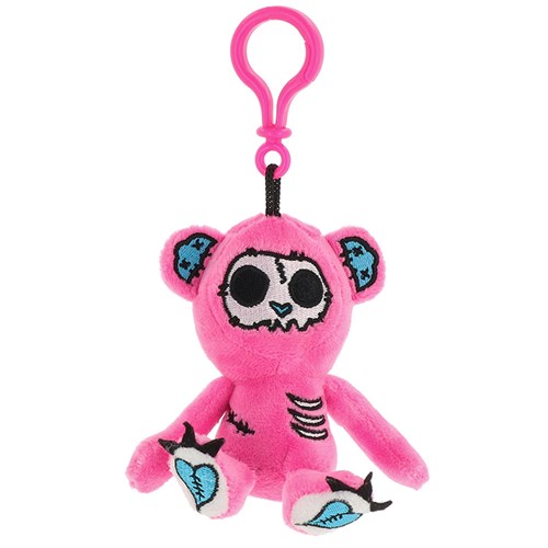 Pink Stitch Bear Plush Clip