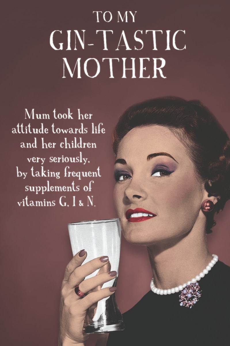 Gin Vitamins Mothers Day Card - House of Cards