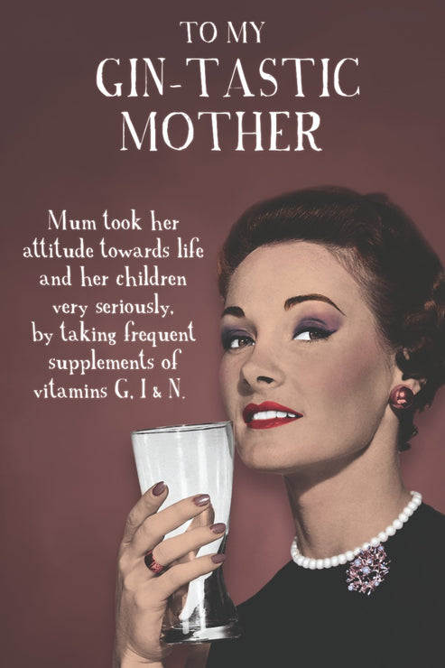 Gin Vitamins Mothers Day Card
