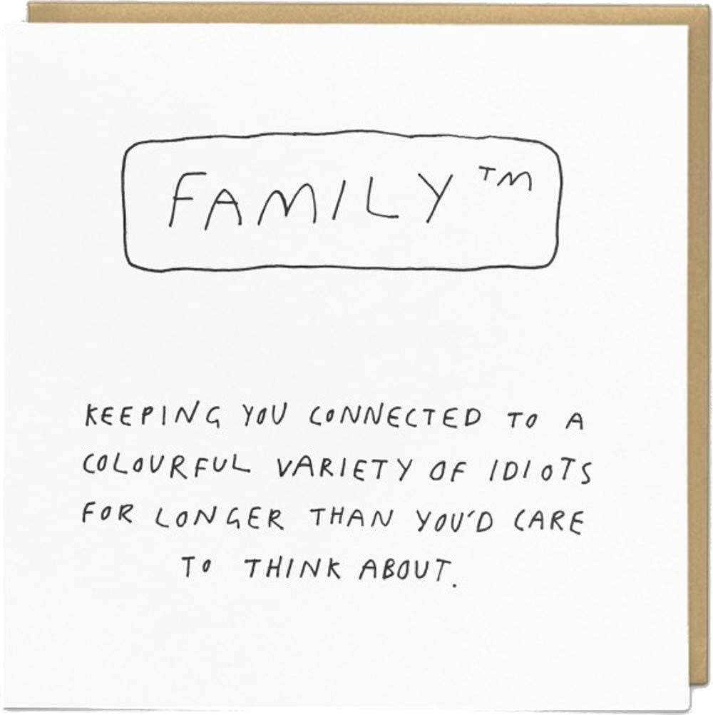Good Things Family Colourful Variety of Idiots Greetings Card - House of Cards