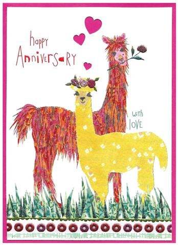 Gypsy Llama Anniversary Card - House of Cards