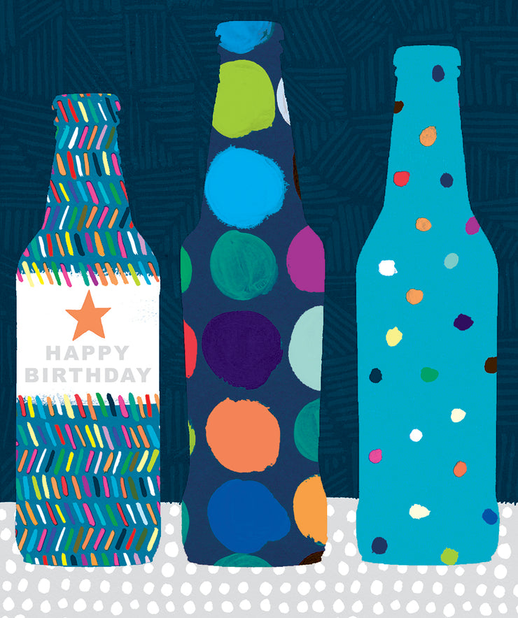 Hunky Dory Beer Bottles Birthday Card