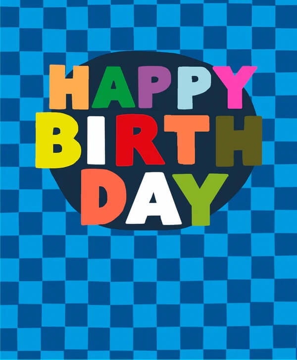 Happy Birthday Neon Card
