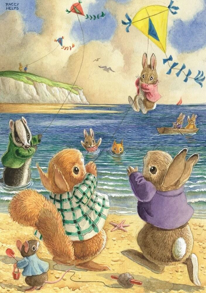 Kite Fliers Birthday Card