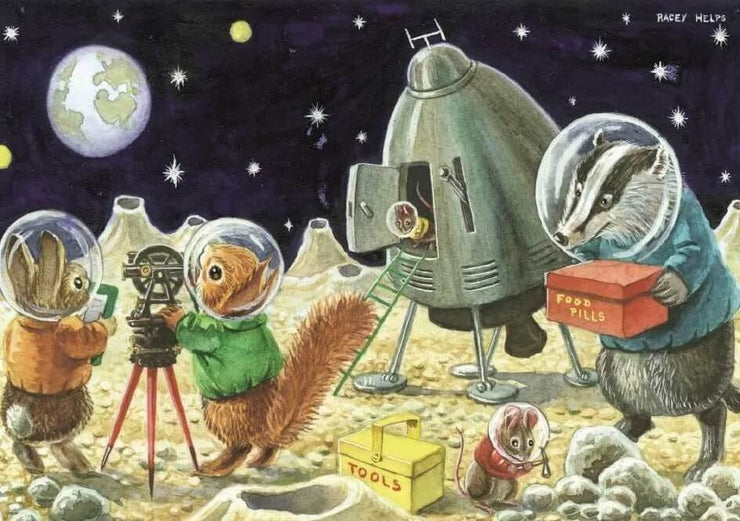 Landing on the Moon Birthday Card
