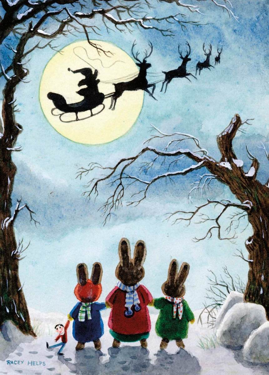 Santa Silhouette Christmas Card - House of Cards