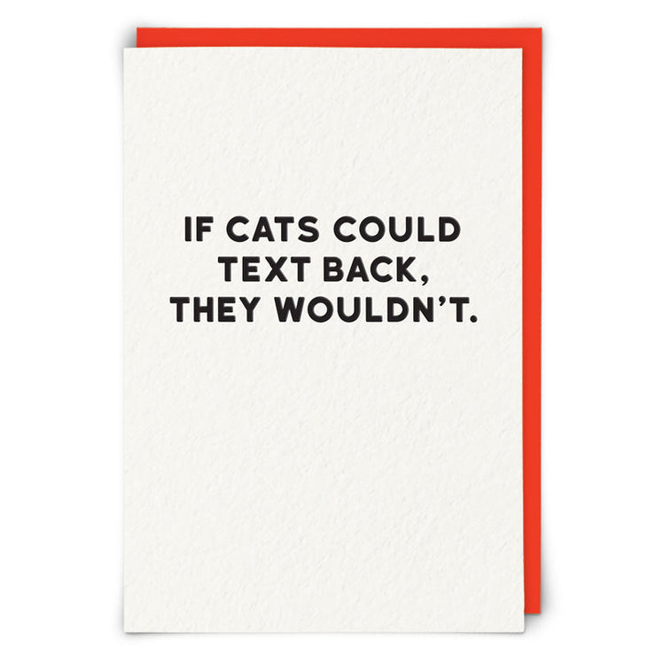 If Cats Could Text Birthday Card