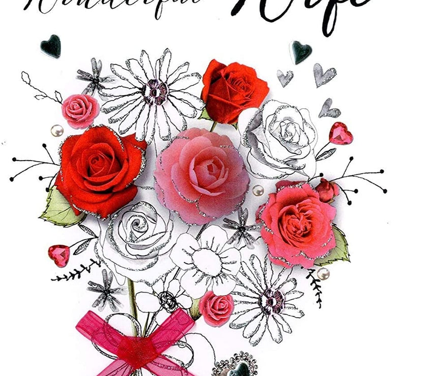 Wonderful Wife Anniversary Card