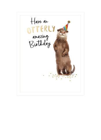 Otter Birthday Card - House of Cards