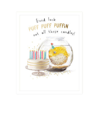 Puffer Fish Birthday Card