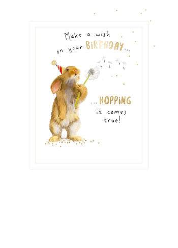 Rabbit Birthday Card - House of Cards