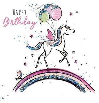 Sparkle Unicorn Happy Birthday Card - House of Cards