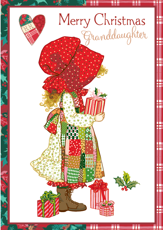 Holly Hobbie Granddaughter Christmas Card
