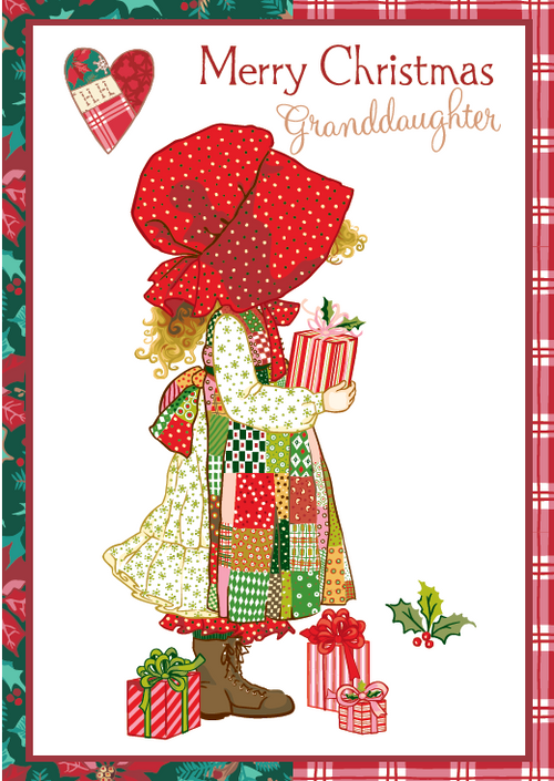 Holly Hobbie Granddaughter Christmas Card