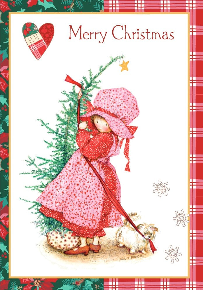 Holly Hobbie Puppy Christmas Card