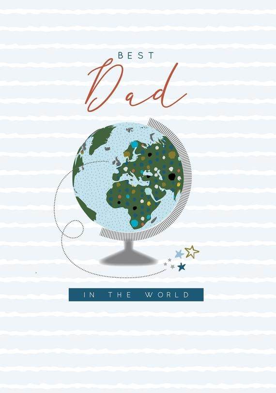 Best Dad in The World Fathers Day Card - House of Cards
