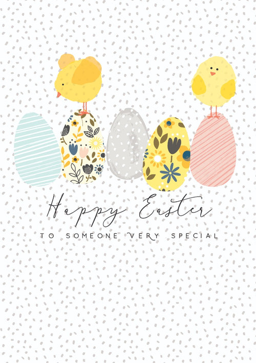 Easter Eggs and Chicks Card