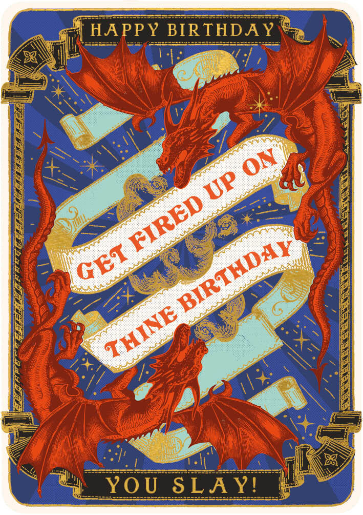 Huzzah Slay Birthday Card