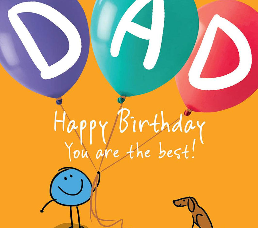 Ballooning Dad Birthday Card - House of Cards