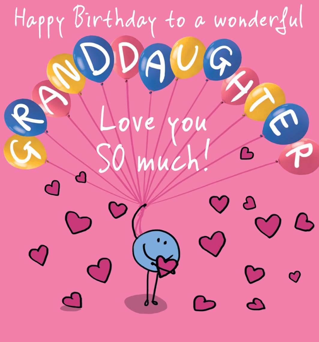 Ballooning Granddaughter Birthday Card - House of Cards