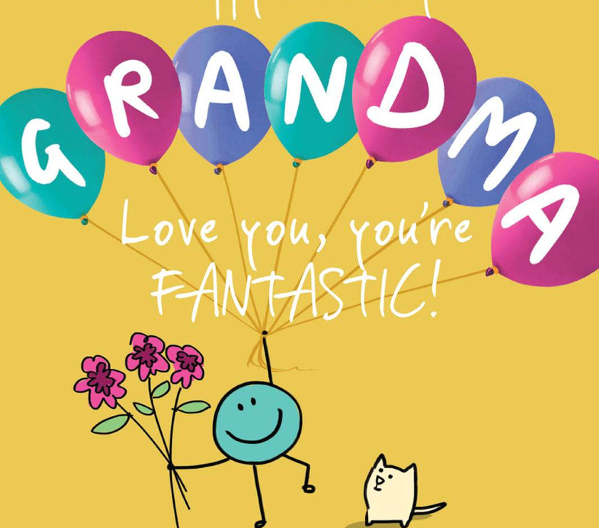 Ballooning Grandma Birthday Card - House of Cards