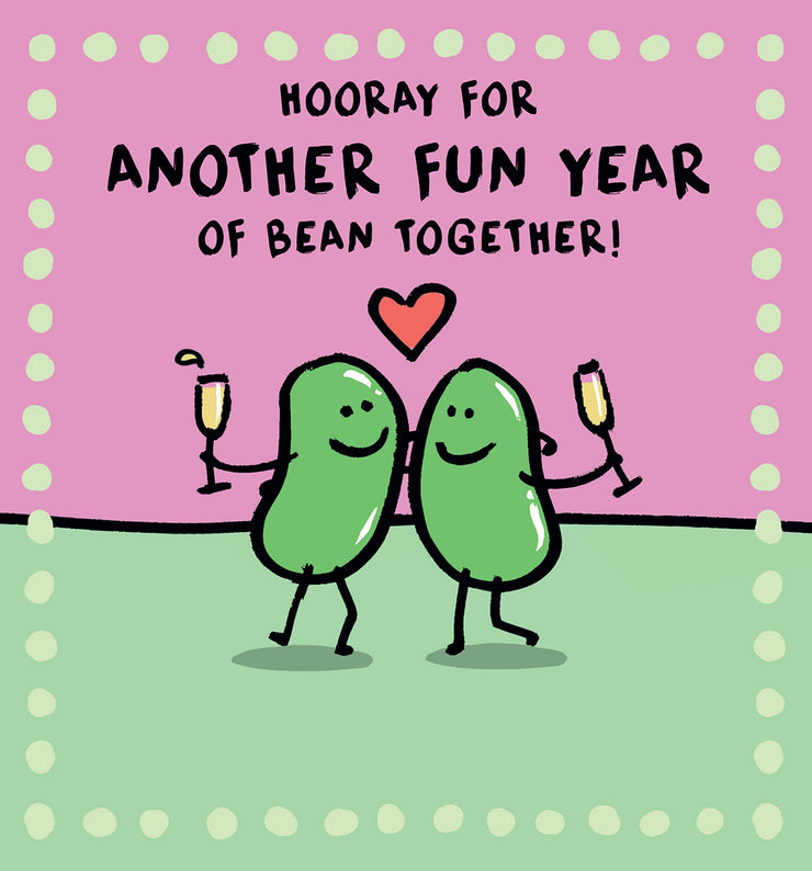 Human Bean Anniversary Greeting Card