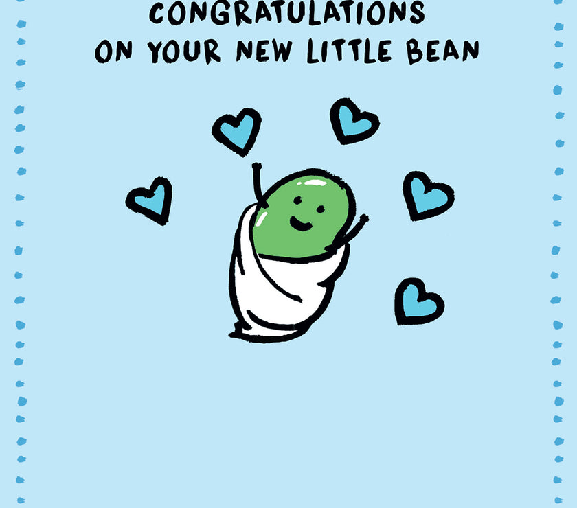 Human Bean Baby Boy Card