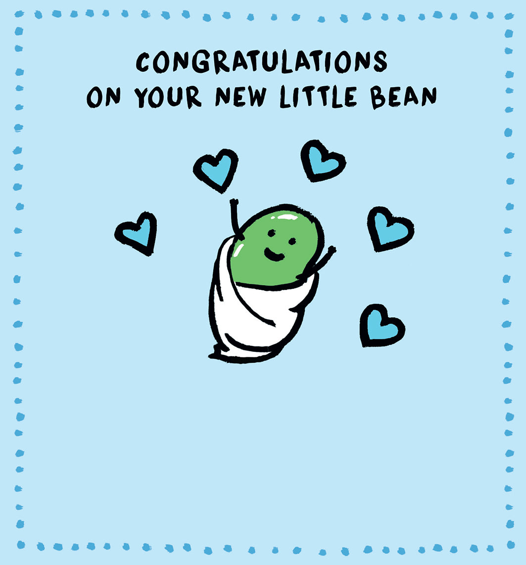 Human Bean Baby Boy Card