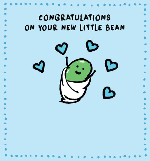Human Bean Baby Boy Card
