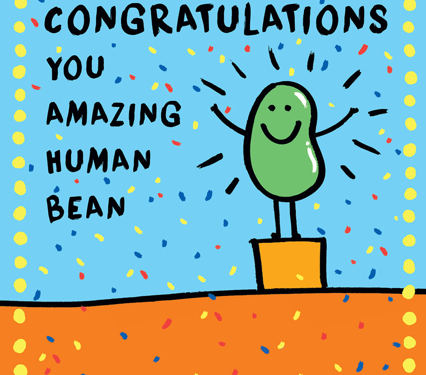 Human Bean Congratulations Greeting Card