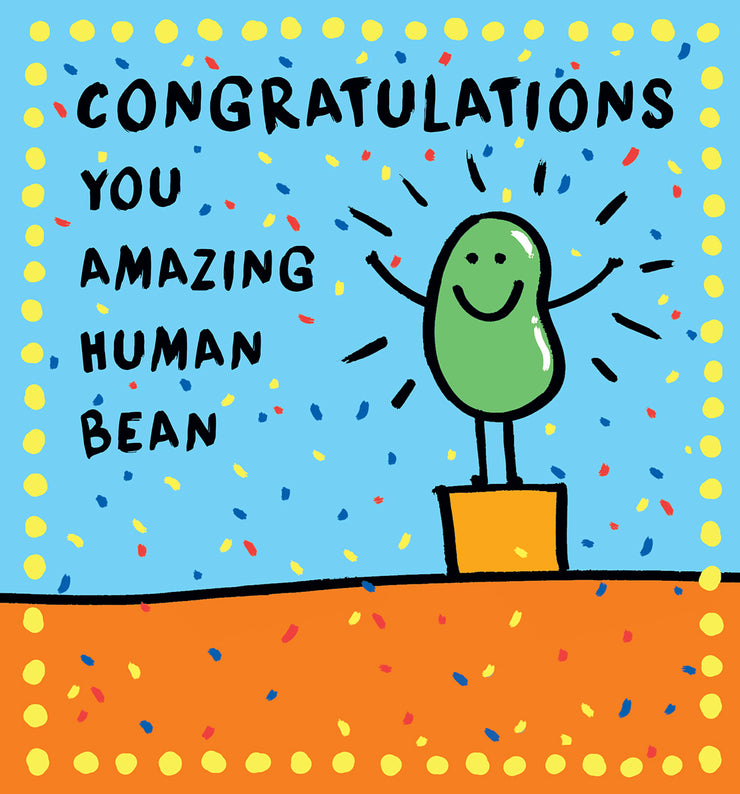 Human Bean Congratulations Greeting Card