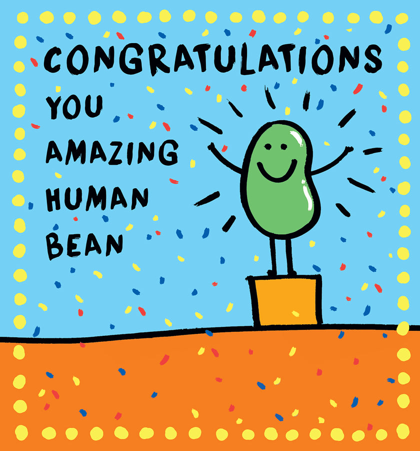 Human Bean Congratulations Greeting Card