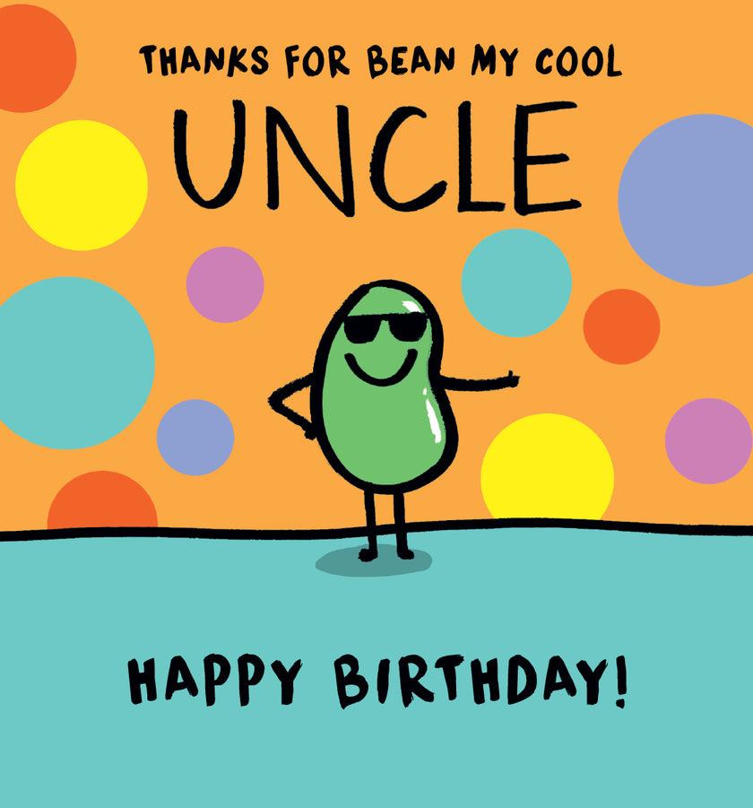 Human Bean Uncle Birthday Card