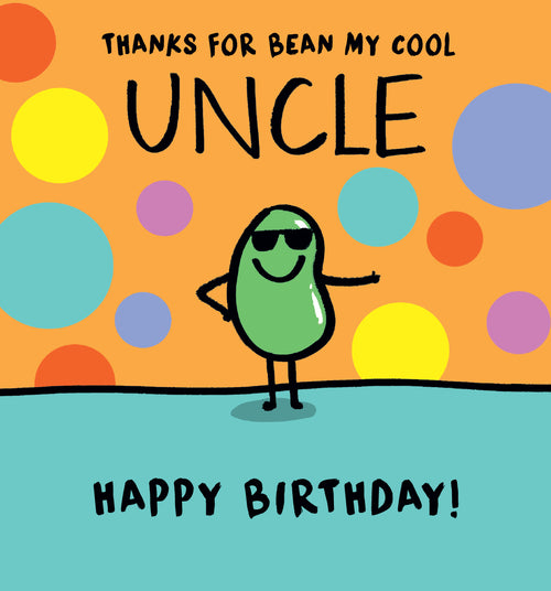 Human Bean Uncle Birthday Card