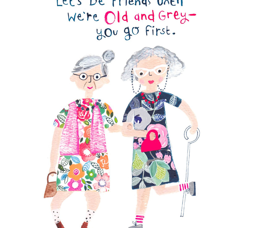 Old and Grey Birthday Card