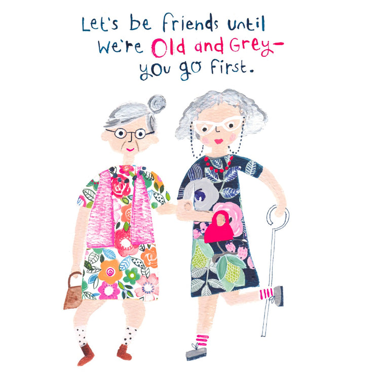 Old and Grey Birthday Card