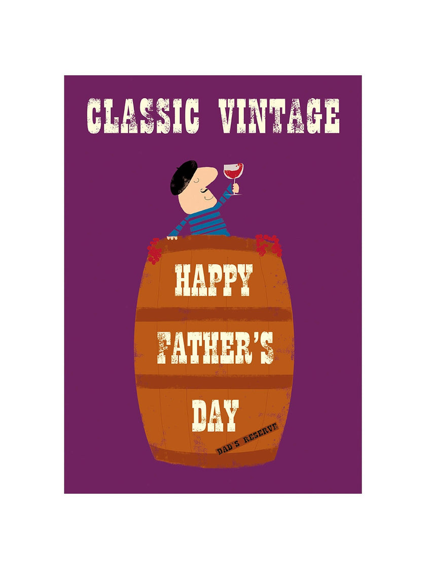 Classic Vintage Wine Fathers Day Card