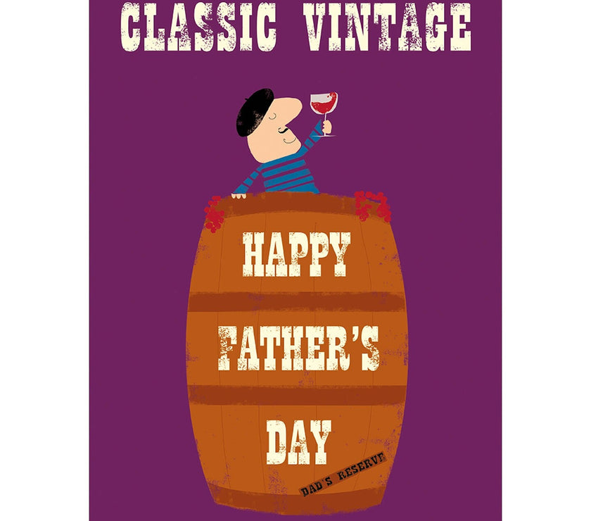 Classic Vintage Wine Fathers Day Card
