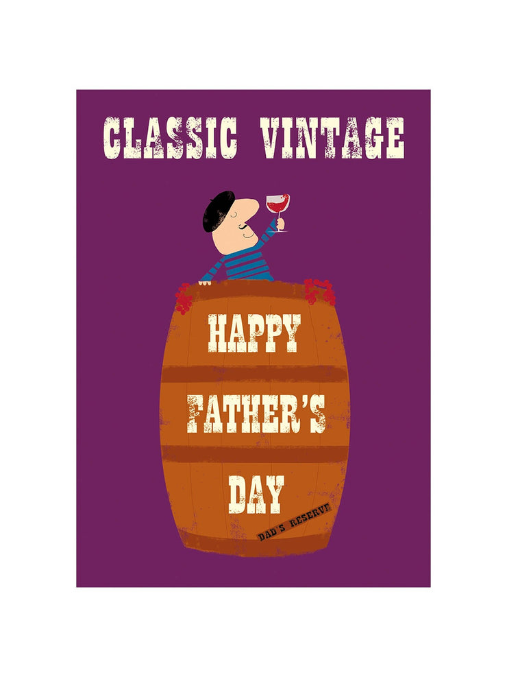 Classic Vintage Wine Fathers Day Card