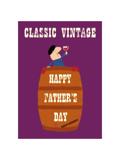 Classic Vintage Wine Fathers Day Card