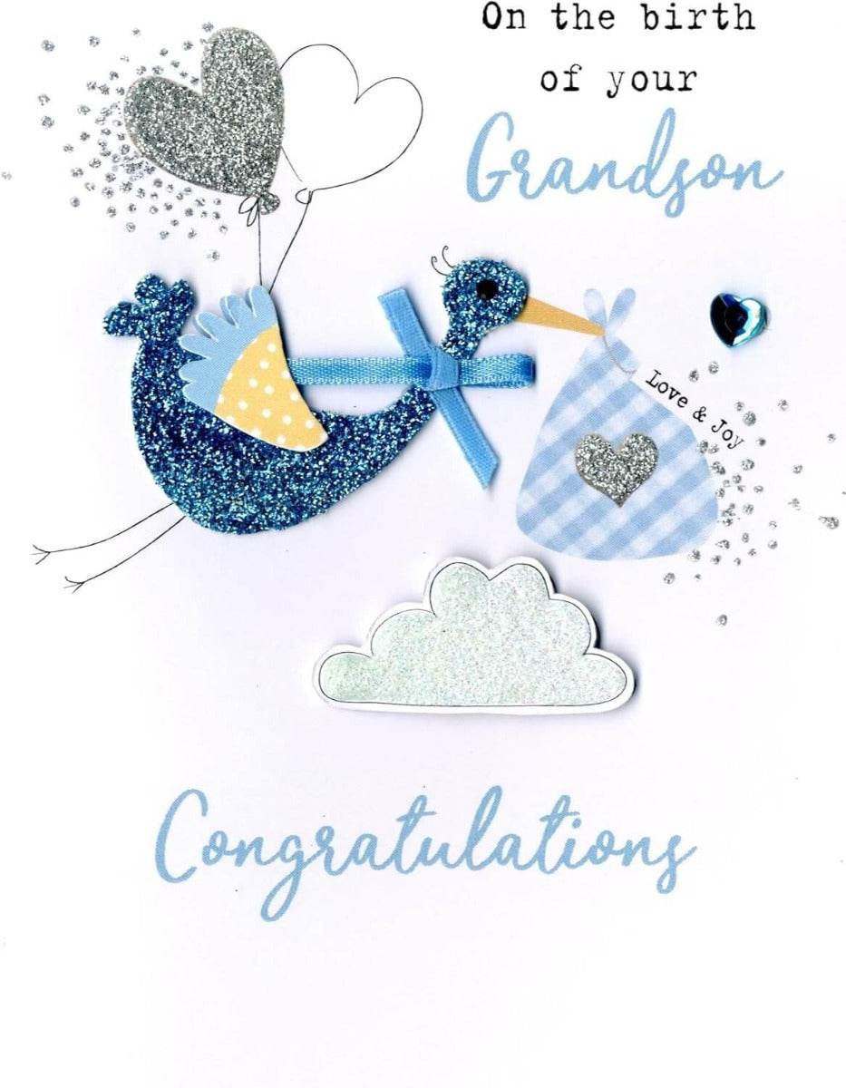 Grandson Birth Card - House of Cards