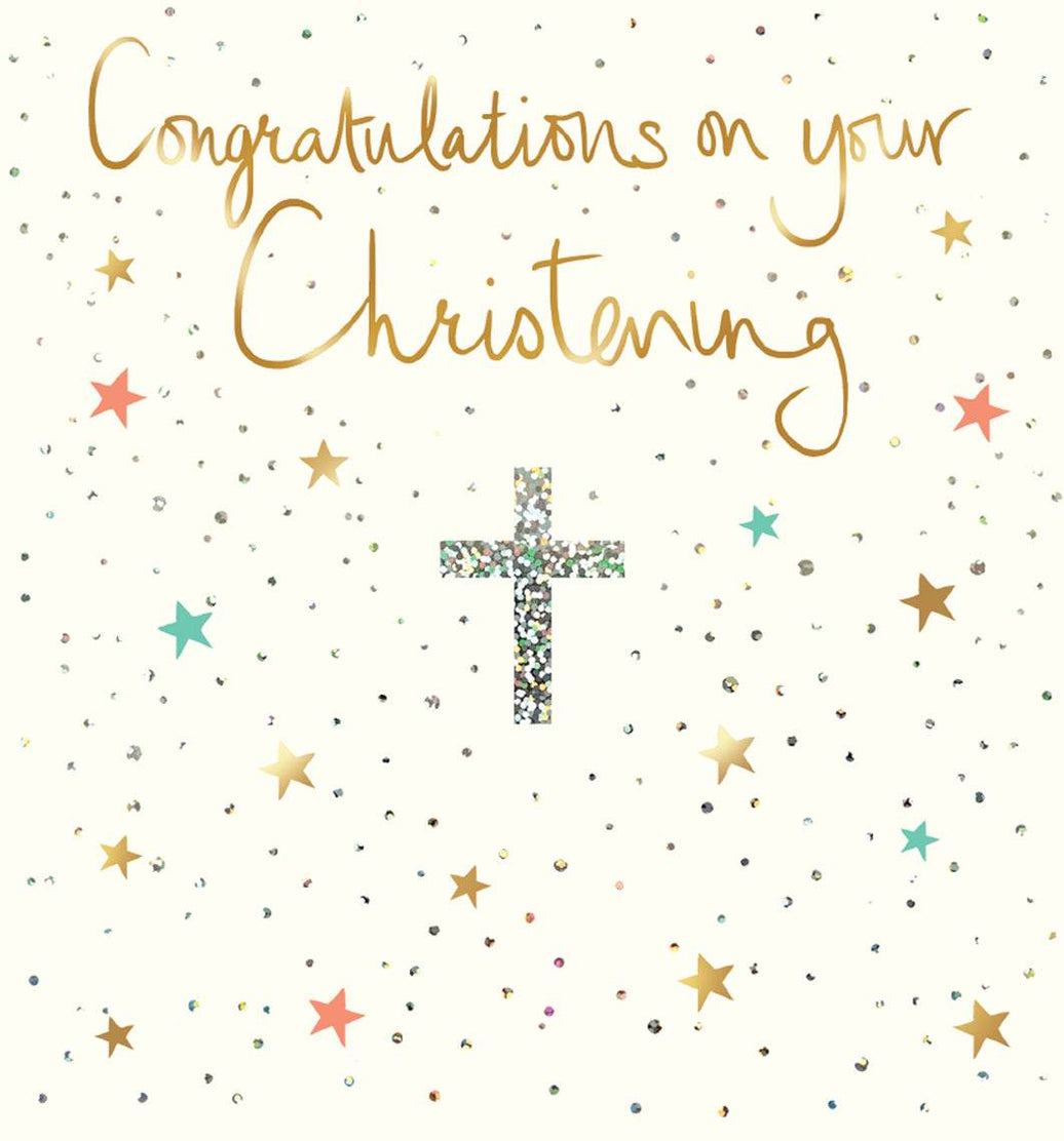 Sparklicious Christening Greeting Card - House of Cards