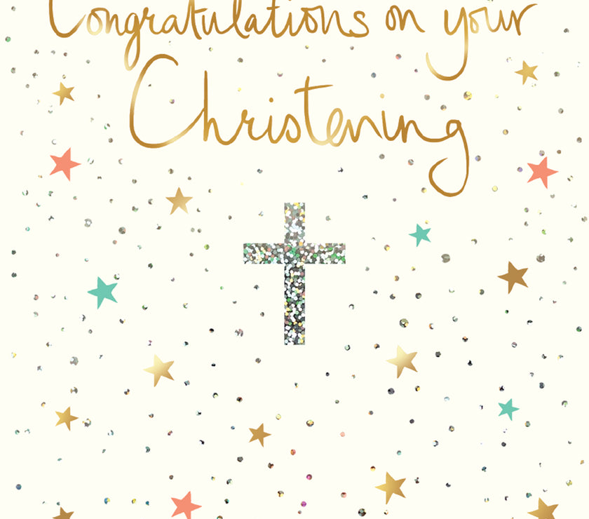 Sparklicious Christening Greeting Card