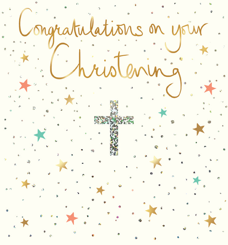 Sparklicious Christening Greeting Card