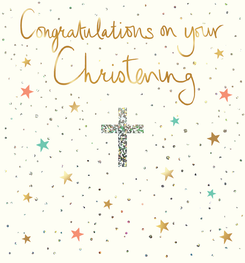 Sparklicious Christening Greeting Card
