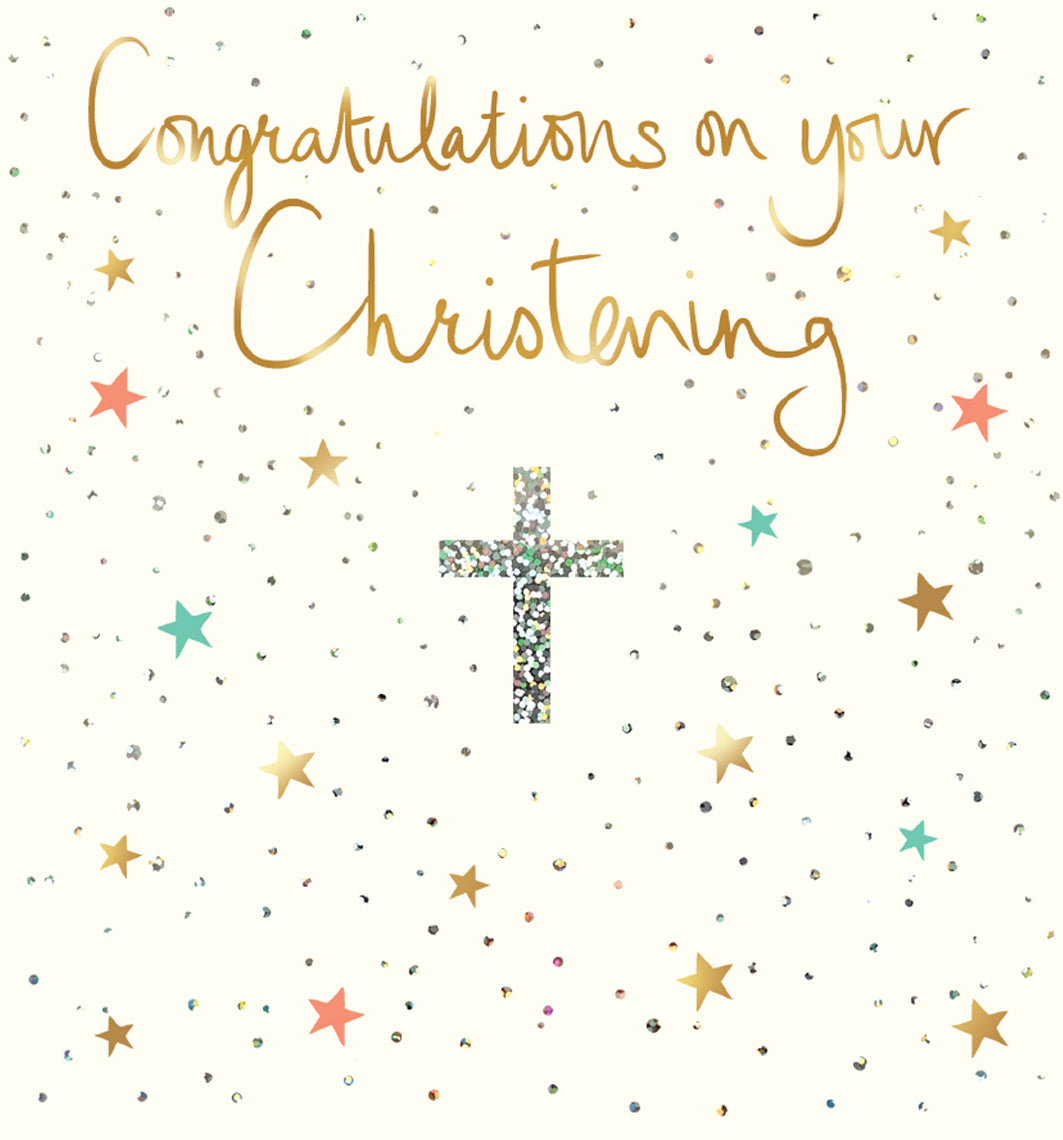 Sparklicious Christening Greeting Card