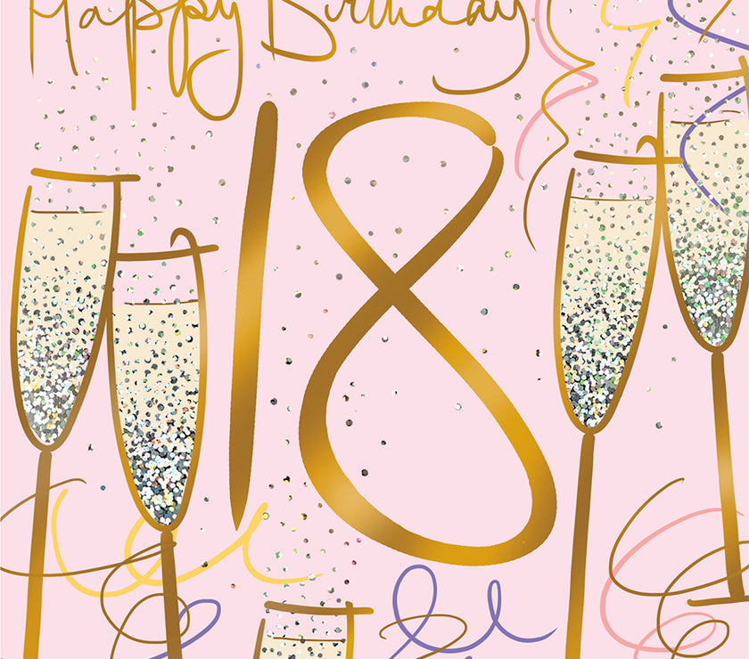 Sparklicious 18th Birthday Card