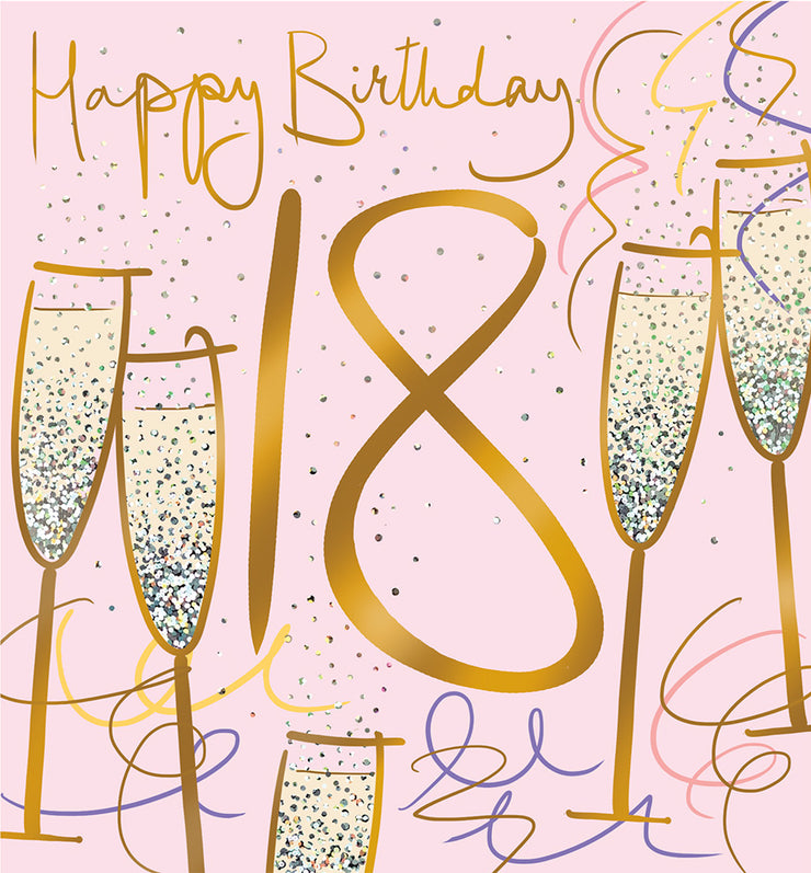 Sparklicious 18th Birthday Card
